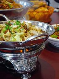 silver Chinese food dish