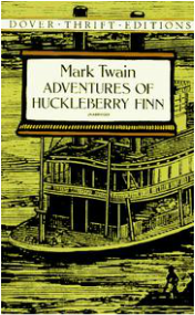 book cover of Adventures of Huckleberry Finn