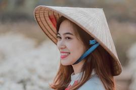 photo of pretty Chinese girl in hat