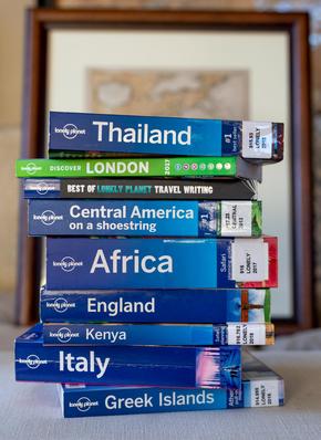 image of several Lonely Planet travel guides