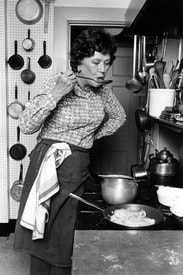 photo of Julia Child in kitchen