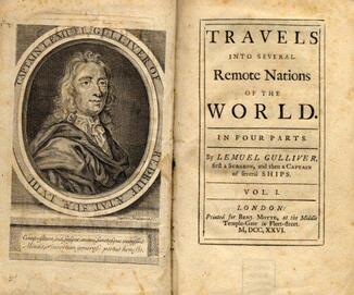 picture of the first edition of Gulliver's Travels